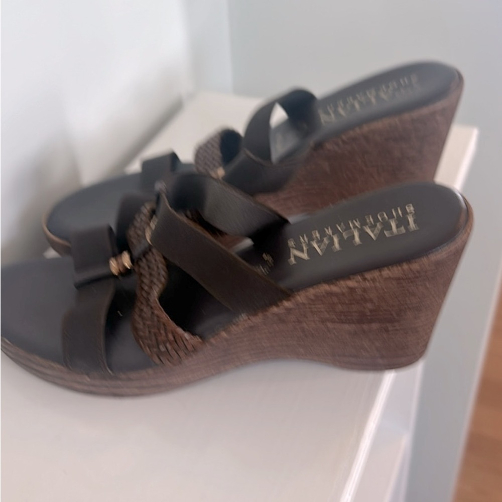 Women’s Size 8 sandals medium.  With 3 inch heel.  In excellent condition.